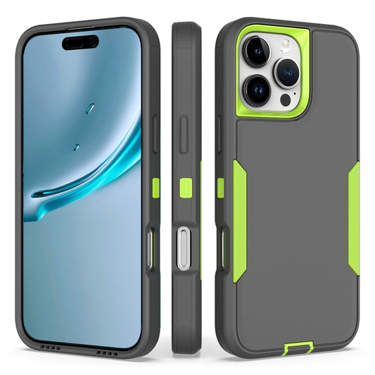 For iPhone 16 Pro Max 2 in 1 Magnetic PC + TPU Phone Case(Gray+Fluorescent Green) - iPhone 16 Pro Max Cases by PMC Jewellery | Online Shopping South Africa | PMC Jewellery | Buy Now Pay Later Mobicred