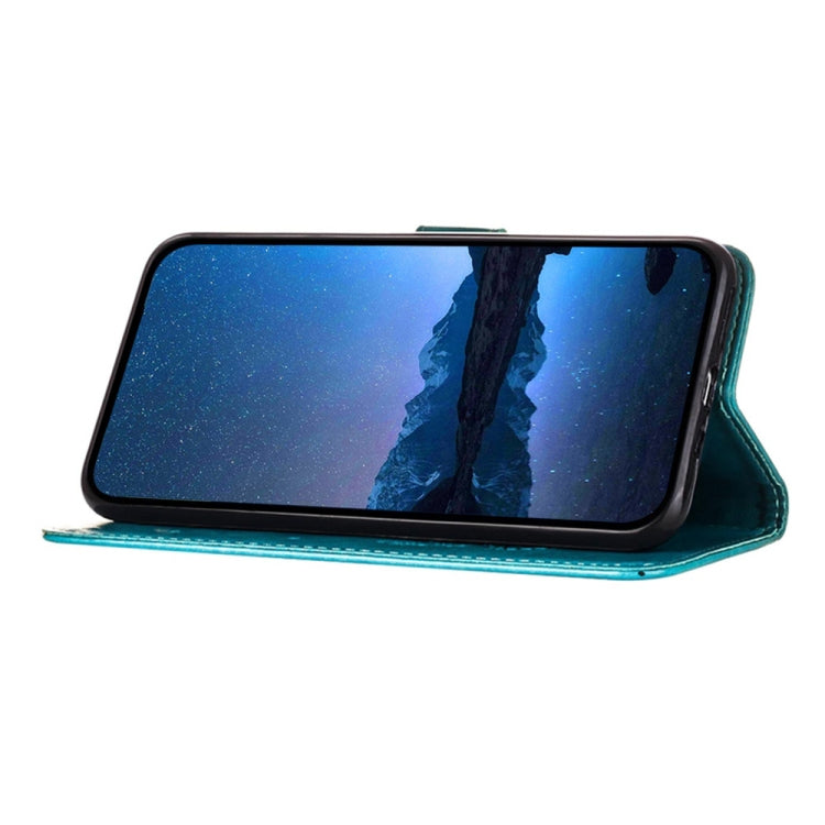 For Huawei Pura 70 Pro Embossed Butterfly Leather Phone Case(Blue) - Huawei Cases by PMC Jewellery | Online Shopping South Africa | PMC Jewellery | Buy Now Pay Later Mobicred