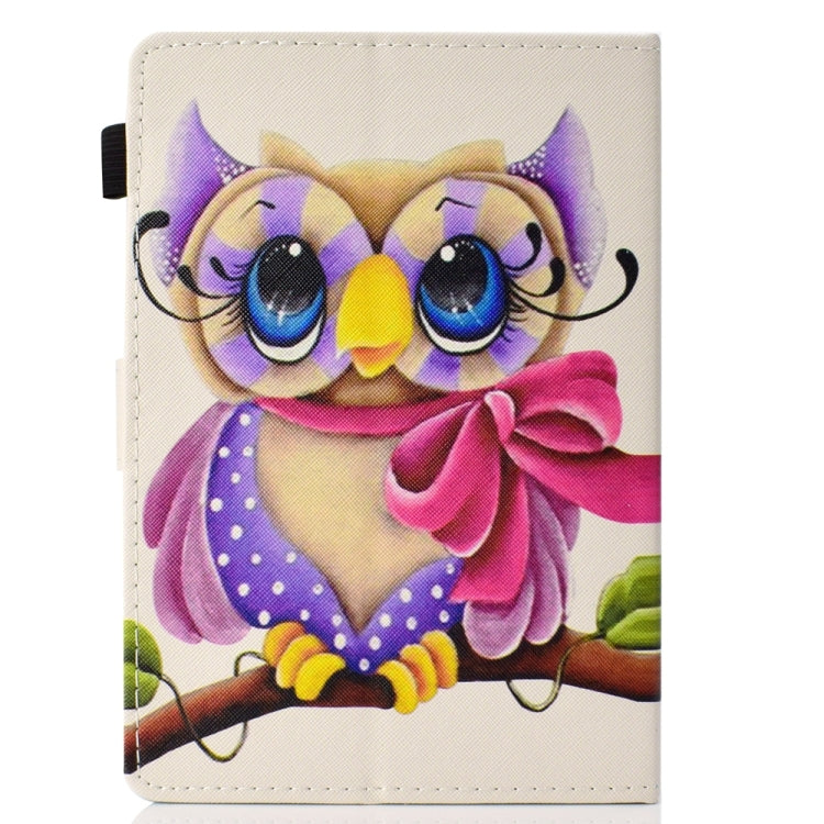 For 10 inch Universal Colored Drawing Stitching Leather Tablet Case(Owl) - 10 - 11 inch by PMC TechLife | Online Shopping South Africa | PMC TechLife | Buy Now Pay Later Mobicred