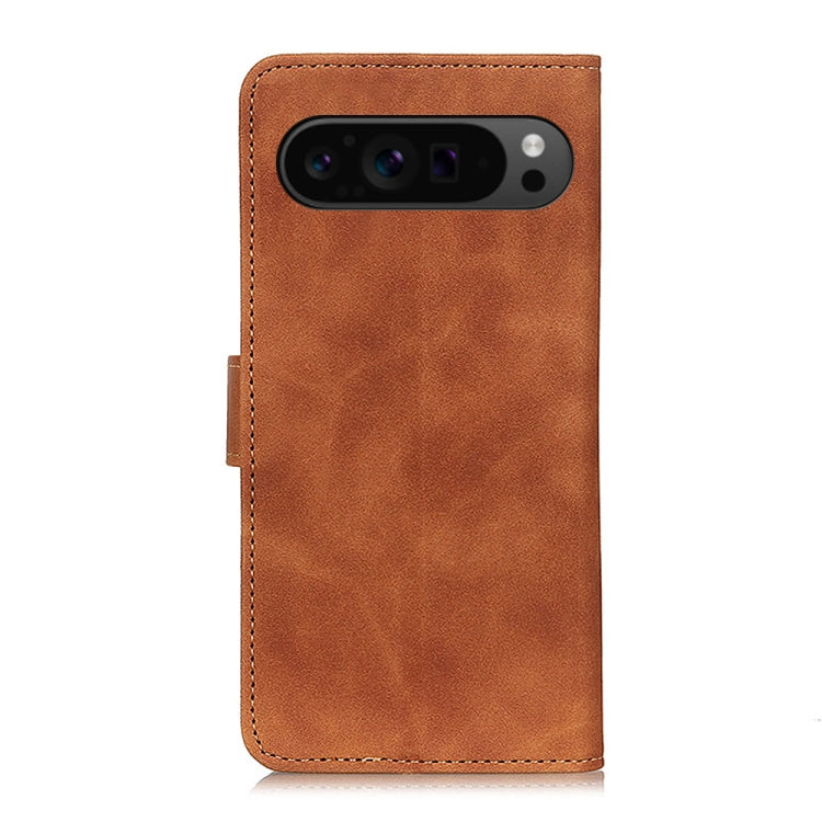 For Google Pixel 9 Pro KHAZNEH Retro Texture Flip Leather Phone Case(Brown) - Google Cases by PMC TechLife | Online Shopping South Africa | PMC TechLife | Buy Now Pay Later Mobicred