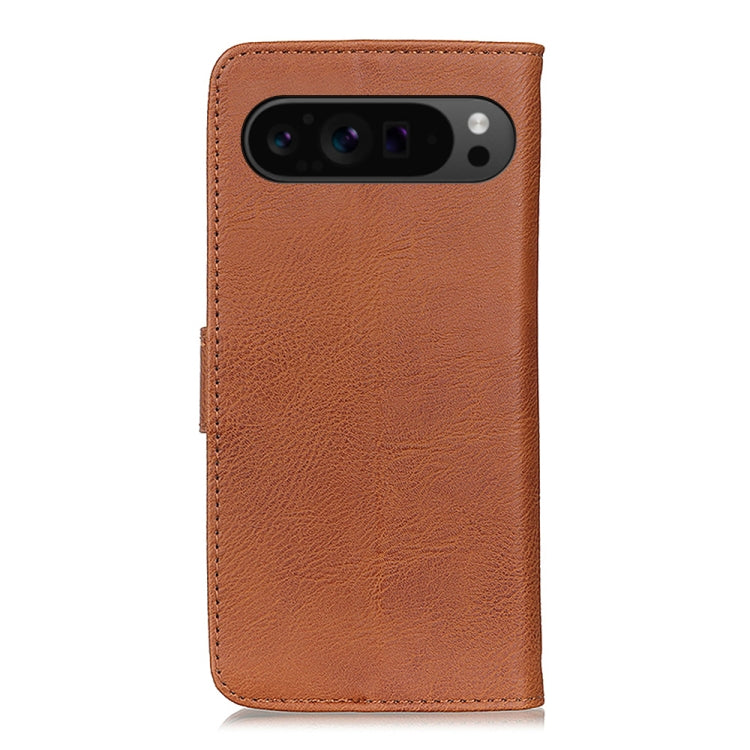 For Google Pixel 9 Pro KHAZNEH Cowhide Texture Horizontal Flip Leather Phone Case(Brown) - Google Cases by PMC Jewellery | Online Shopping South Africa | PMC Jewellery | Buy Now Pay Later Mobicred