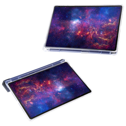 For Samsung Galaxy Tab S10+ / S9+ Clear Acrylic Deformation Leather Tablet Case(Dark Blue) - Tab S10+ Cases by PMC Jewellery | Online Shopping South Africa | PMC Jewellery | Buy Now Pay Later Mobicred