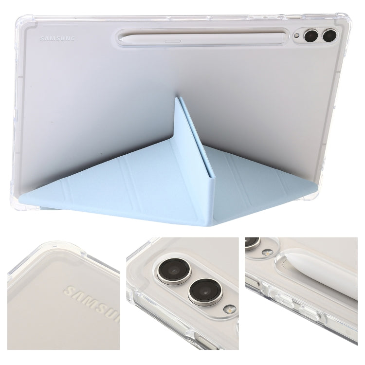 For Samsung Galaxy Tab S10+ / S9+ Clear Acrylic Deformation Leather Tablet Case(Ice Blue) - Tab S10+ Cases by PMC Jewellery | Online Shopping South Africa | PMC Jewellery | Buy Now Pay Later Mobicred