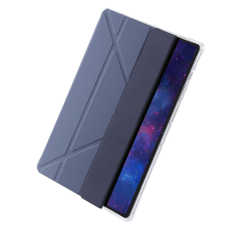 For Samsung Galaxy Tab S9 FE+ Clear Acrylic Deformation Leather Tablet Case(Lavender) - free shipping - PMC Jewellery - Order now!