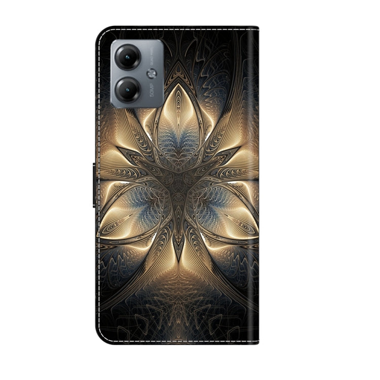 For Motorola Moto G14 Crystal 3D Shockproof Protective Leather Phone Case(Luminous Building) - Motorola Cases by PMC TechLife | Online Shopping South Africa | PMC TechLife | Buy Now Pay Later Mobicred