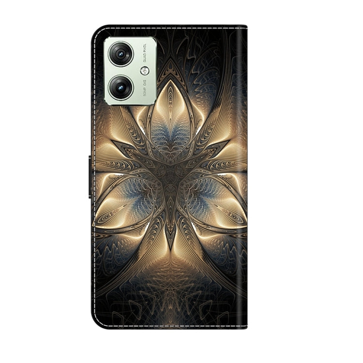 For Motorola Moto G54 Crystal 3D Shockproof Protective Leather Phone Case(Luminous Building) - Motorola Cases by PMC TechLife | Online Shopping South Africa | PMC TechLife | Buy Now Pay Later Mobicred