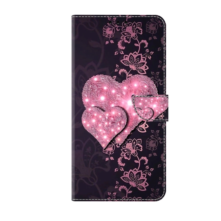 For Motorola Moto G54 Crystal 3D Shockproof Protective Leather Phone Case(Lace Love) - Motorola Cases by PMC TechLife | Online Shopping South Africa | PMC TechLife | Buy Now Pay Later Mobicred