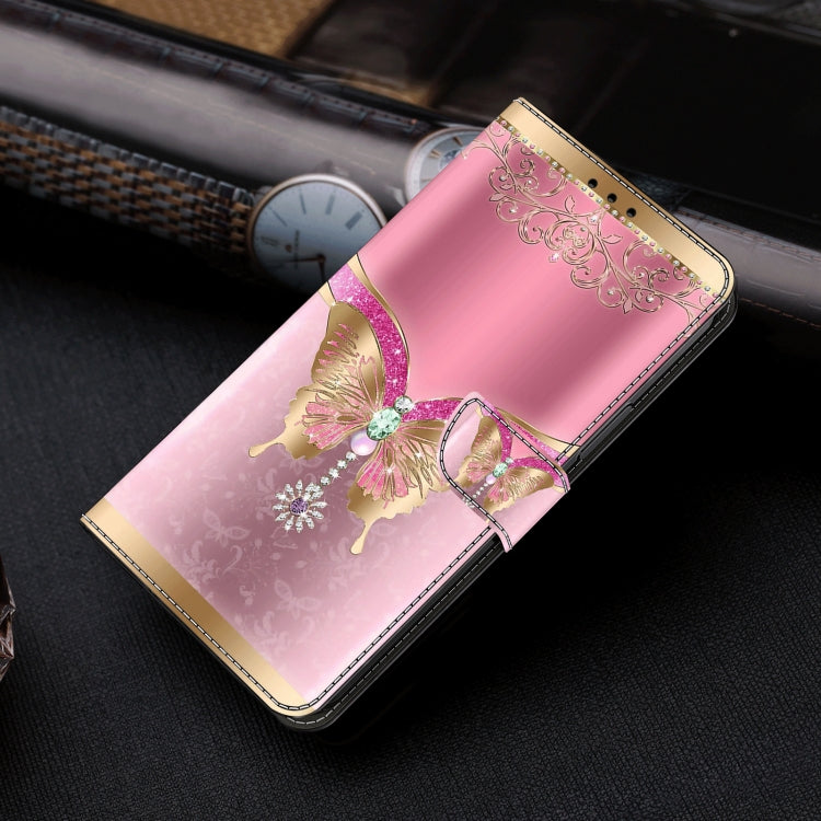 For Motorola Moto G24 Crystal 3D Shockproof Protective Leather Phone Case(Pink Bottom Butterfly) - free shipping - PMC TechLife - Order now!