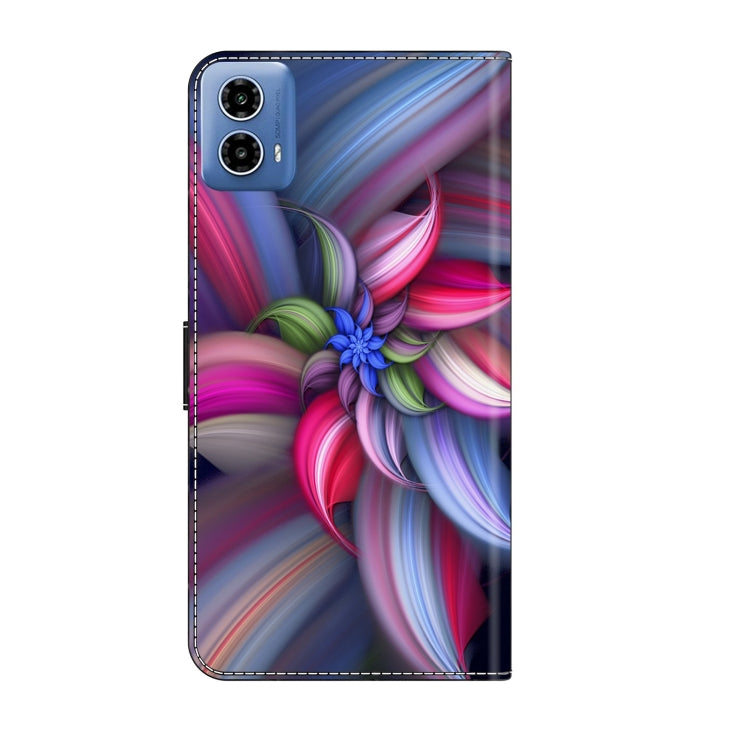 For Motorola Moto G24 Crystal 3D Shockproof Protective Leather Phone Case(Colorful Flower) - free shipping - PMC TechLife - Order now!