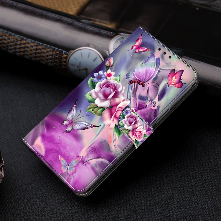 For Motorola Moto G24 Power Crystal 3D Shockproof Protective Leather Phone Case(Butterfly) - Motorola Cases by PMC TechLife | Online Shopping South Africa | PMC TechLife | Buy Now Pay Later Mobicred