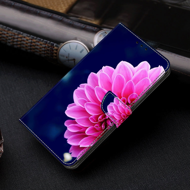 For Motorola Moto G34 Crystal 3D Shockproof Protective Leather Phone Case(Pink Petals) - Motorola Cases by PMC TechLife | Online Shopping South Africa | PMC TechLife | Buy Now Pay Later Mobicred