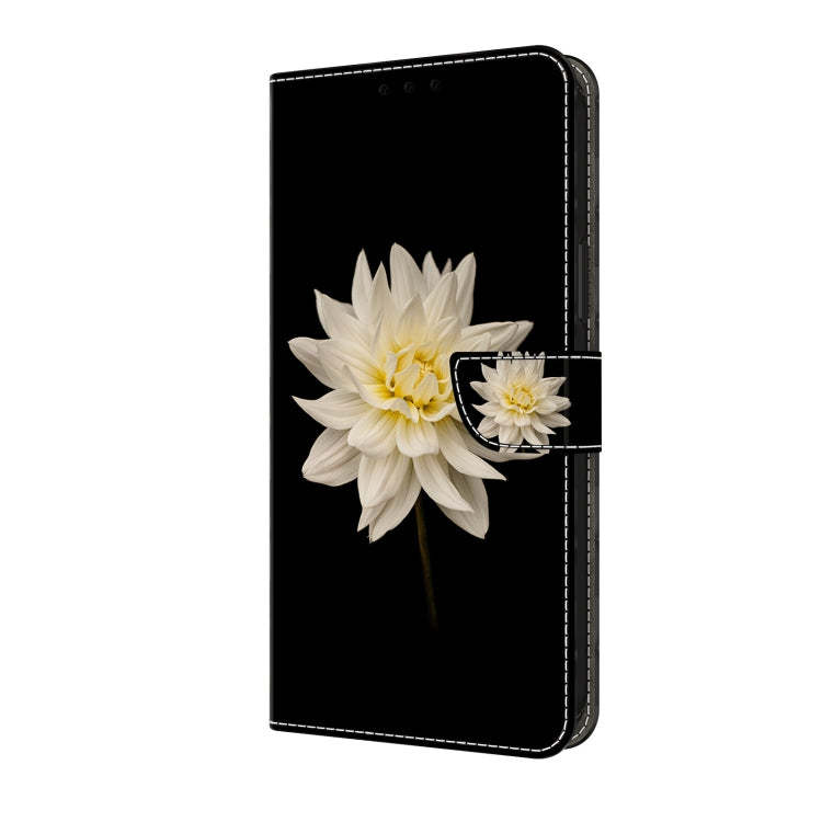 For Motorola Moto G34 Crystal 3D Shockproof Protective Leather Phone Case(White Flower) - Motorola Cases by PMC TechLife | Online Shopping South Africa | PMC TechLife | Buy Now Pay Later Mobicred