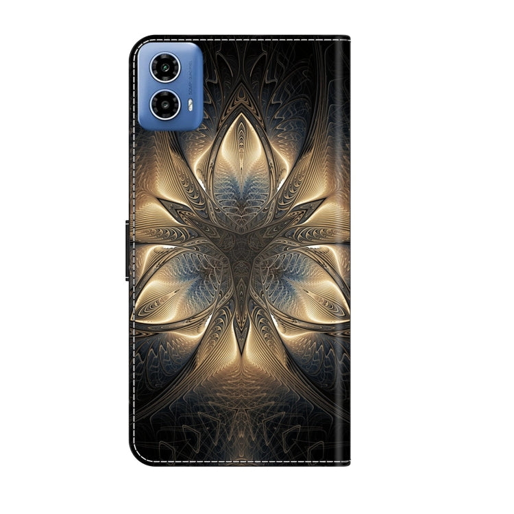 For Motorola Moto G34 Crystal 3D Shockproof Protective Leather Phone Case(Luminous Building) - Motorola Cases by PMC TechLife | Online Shopping South Africa | PMC TechLife | Buy Now Pay Later Mobicred