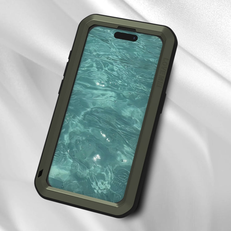 For iPhone 15 Pro LOVE MEI Metal Shockproof Life Waterproof Dustproof Phone Case(Yellow) - free shipping - PMC TechLife - Order now!