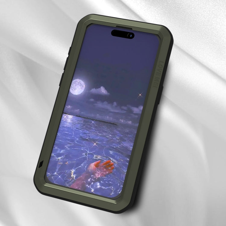 For iPhone 15 Pro Max LOVE MEI Metal Shockproof Life Waterproof Dustproof Phone Case(Silver) - iPhone 15 Pro Max Cases by LOVE MEI | Online Shopping South Africa | PMC TechLife | Buy Now Pay Later Mobicred