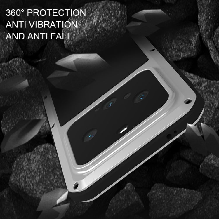 For Huawei Mate 60 Pro / 60 Pro+ LOVE MEI Metal Shockproof Life Waterproof Dustproof Phone Case(Silver) - Huawei Cases by LOVE MEI | Online Shopping South Africa | PMC Jewellery