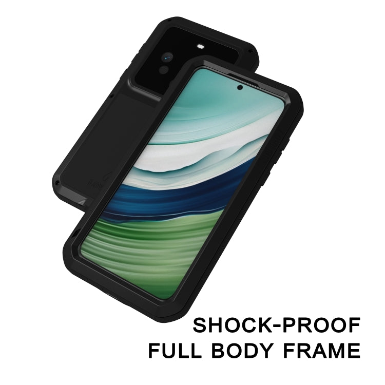 For Huawei Mate 60 LOVE MEI Metal Shockproof Life Waterproof Dustproof Phone Case(Black) - free shipping - PMC TechLife - Order now!