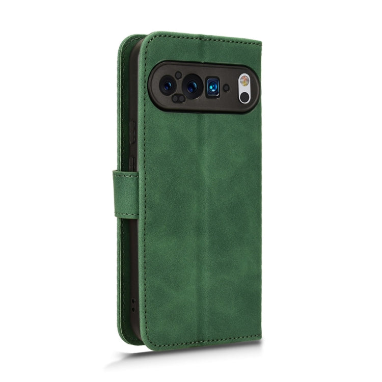 For Google Pixel 9 Pro Skin Feel Magnetic Flip Leather Phone Case(Green) - Google Cases by PMC TechLife | Online Shopping South Africa | PMC TechLife | Buy Now Pay Later Mobicred