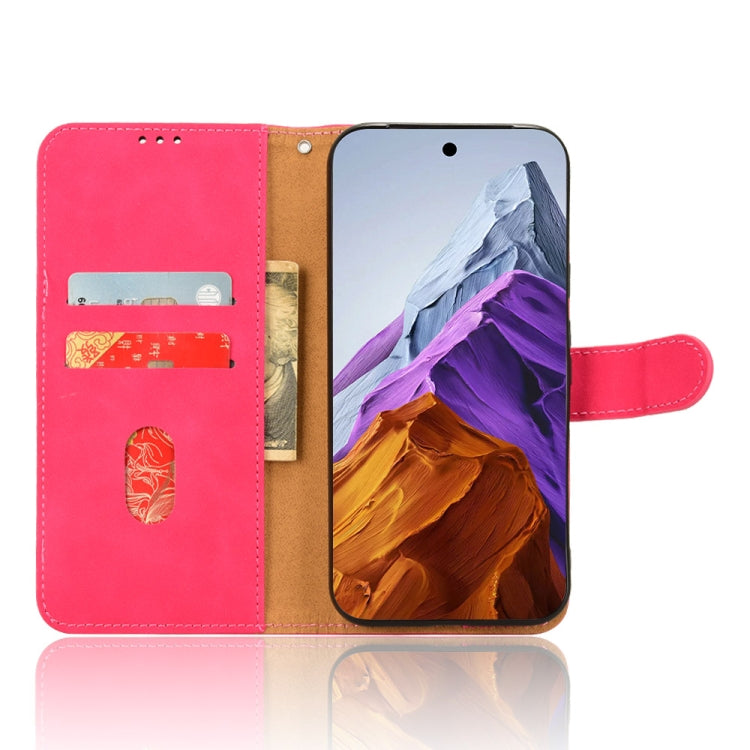 For Google Pixel 9 Pro Skin Feel Magnetic Flip Leather Phone Case(Rose Red) - Google Cases by PMC TechLife | Online Shopping South Africa | PMC TechLife | Buy Now Pay Later Mobicred