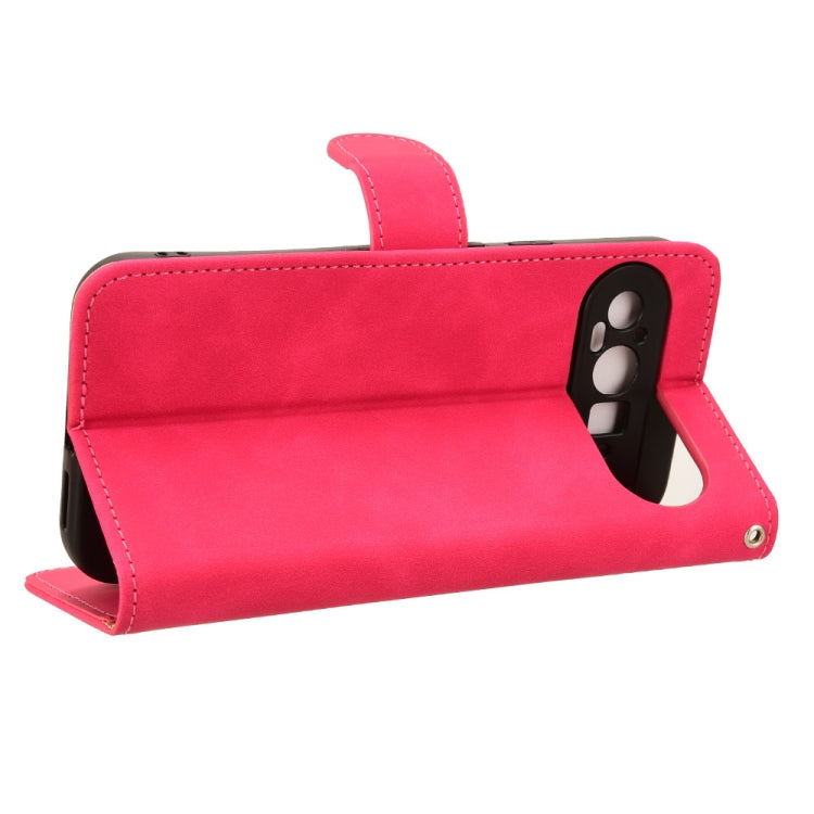 For Google Pixel 9 Pro Skin Feel Magnetic Flip Leather Phone Case(Rose Red) - Google Cases by PMC TechLife | Online Shopping South Africa | PMC TechLife | Buy Now Pay Later Mobicred