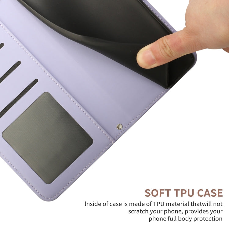 For Google Pixel 9 Skin Feel Butterfly Embossed Flip Leather Phone Case(Purple) - Google Cases by PMC TechLife | Online Shopping South Africa | PMC TechLife | Buy Now Pay Later Mobicred