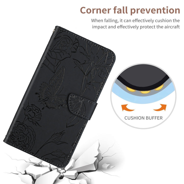 For Google Pixel 9 Pro Skin Feel Butterfly Embossed Flip Leather Phone Case(Black) - Google Cases by PMC TechLife | Online Shopping South Africa | PMC TechLife | Buy Now Pay Later Mobicred