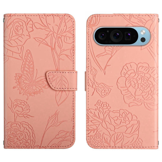 For Google Pixel 9 Pro Skin Feel Butterfly Embossed Flip Leather Phone Case(Pink) - Google Cases by PMC Jewellery | Online Shopping South Africa | PMC Jewellery | Buy Now Pay Later Mobicred