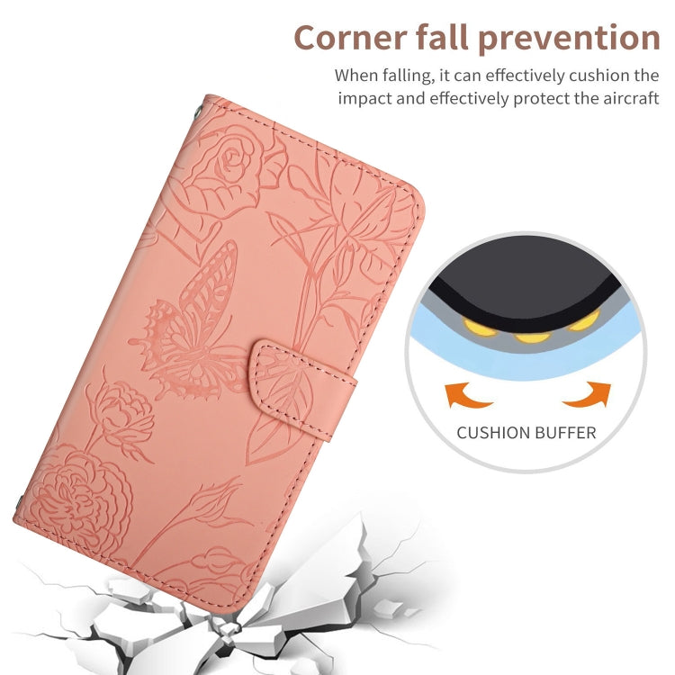 For Google Pixel 9 Pro Skin Feel Butterfly Embossed Flip Leather Phone Case(Pink) - Google Cases by PMC TechLife | Online Shopping South Africa | PMC TechLife | Buy Now Pay Later Mobicred