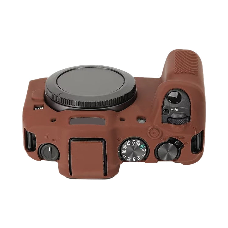 For Canon EOS R8 Soft Silicone Protective Case(Coffee) - Protective Case by PMC TechLife | Online Shopping South Africa | PMC TechLife | Buy Now Pay Later Mobicred