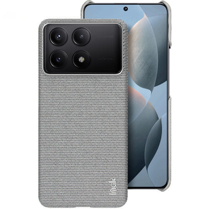 For Xiaomi Redmi K70 5G/K70 Pro 5G imak Ruiyi Series Cloth Texture PU + PC Phone Case(Light Grey) - K70 Pro Cases by imak | Online Shopping South Africa | PMC Jewellery | Buy Now Pay Later Mobicred