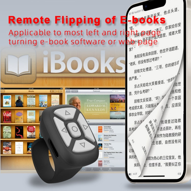 S18 Portable Smart Wireless Bluetooth Ring Remote Control(Black) - Phone Remote Control by PMC TechLife | Online Shopping South Africa | PMC TechLife | Buy Now Pay Later Mobicred