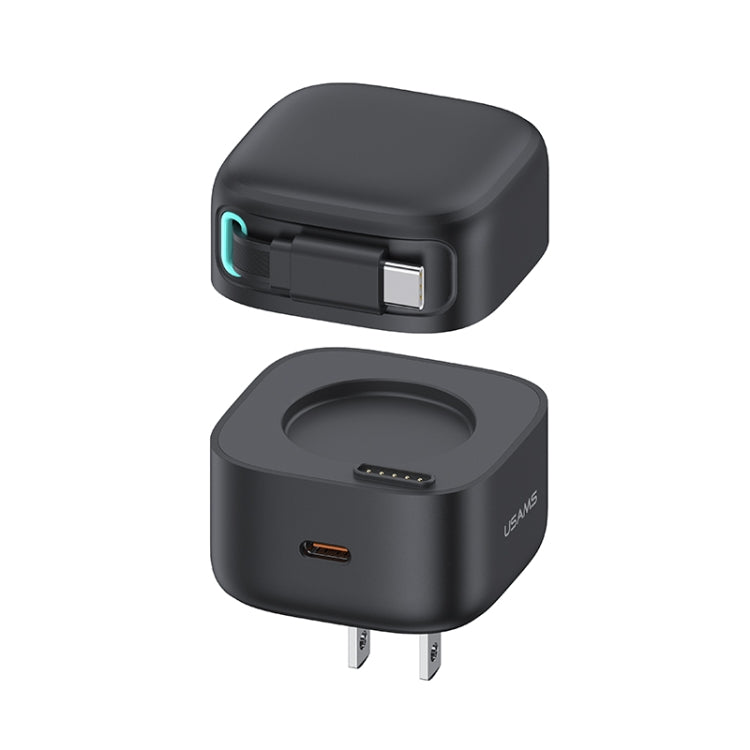 USAMS US-CC203 SMF Series PD35W Dual Type-C Port GaN Fast Charger, US Plug(Black) - free shipping - PMC Jewellery - Order now!