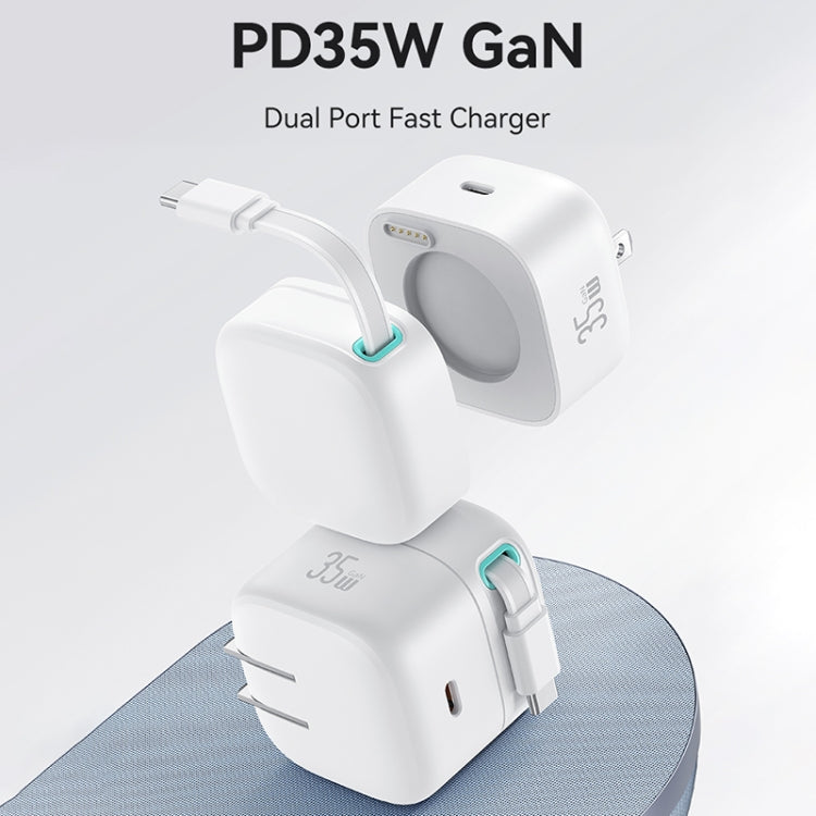 USAMS US-CC203 SMF Series PD35W Dual Type-C Port GaN Fast Charger, US Plug(Black) - free shipping - PMC Jewellery - Order now!