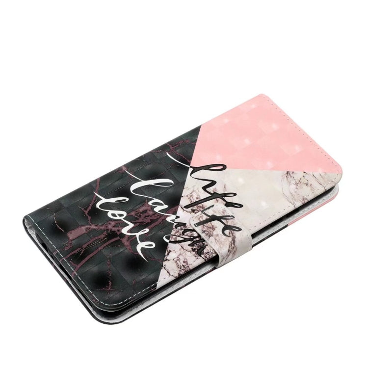 For iPhone 16 Pro Max Oil Embossed 3D Drawing Leather Phone Case(Stitching Marble) - iPhone 16 Pro Max Cases by PMC TechLife | Online Shopping South Africa | PMC TechLife | Buy Now Pay Later Mobicred
