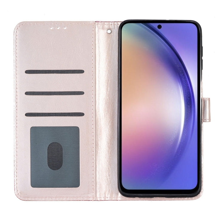 For Motorola Edge 2024 Glitter Powder Flip Leather Phone Case(Rose Gold) - Motorola Cases by PMC Jewellery | Online Shopping South Africa | PMC Jewellery | Buy Now Pay Later Mobicred