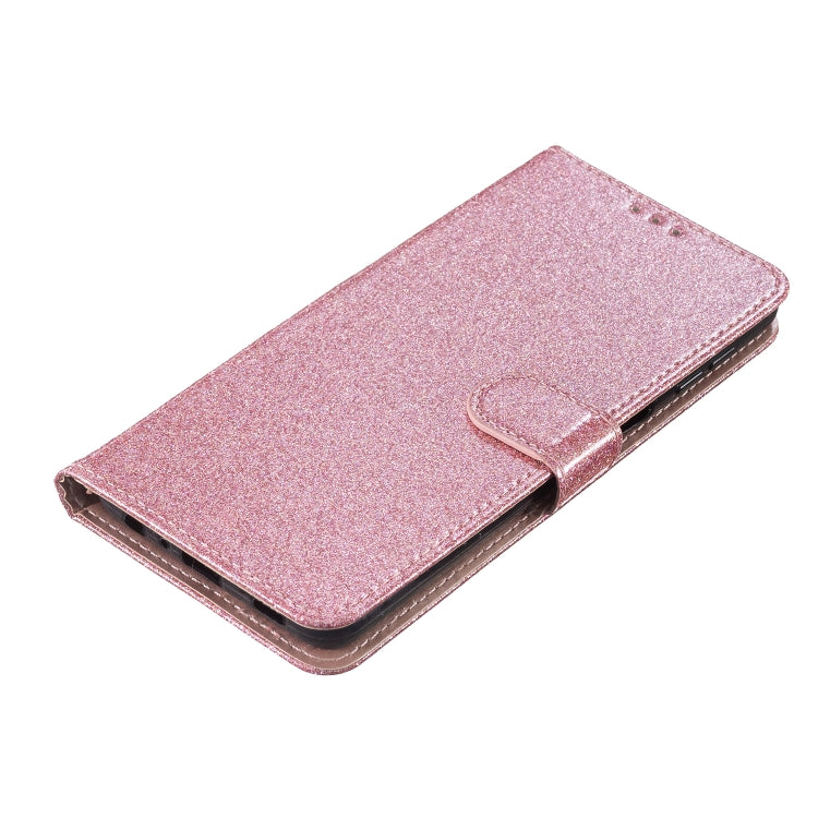 For Motorola Edge 2024 Glitter Powder Flip Leather Phone Case(Rose Gold) - Motorola Cases by PMC Jewellery | Online Shopping South Africa | PMC Jewellery | Buy Now Pay Later Mobicred