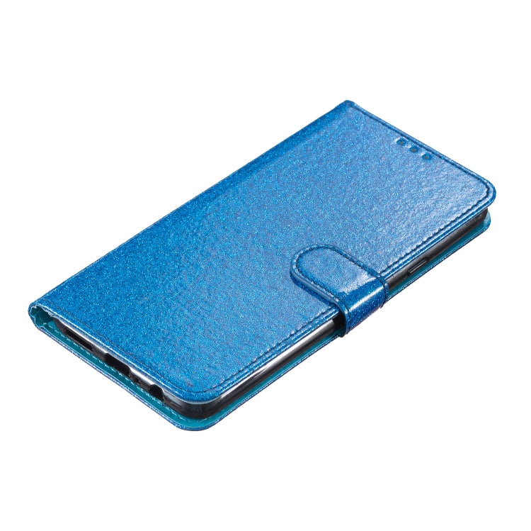 For Motorola Edge 2024 Glitter Powder Flip Leather Phone Case(Blue) - Motorola Cases by PMC Jewellery | Online Shopping South Africa | PMC Jewellery | Buy Now Pay Later Mobicred