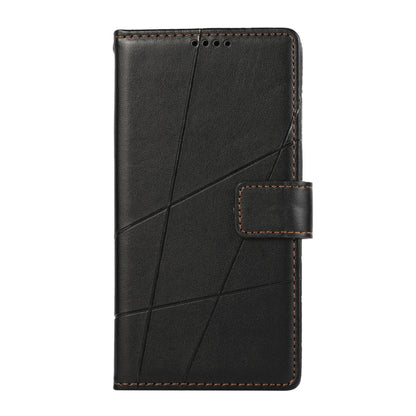 For Huawei nova 10 SE PU Genuine Leather Texture Embossed Line Phone Case(Black) - Huawei Cases by PMC Jewellery | Online Shopping South Africa | PMC Jewellery