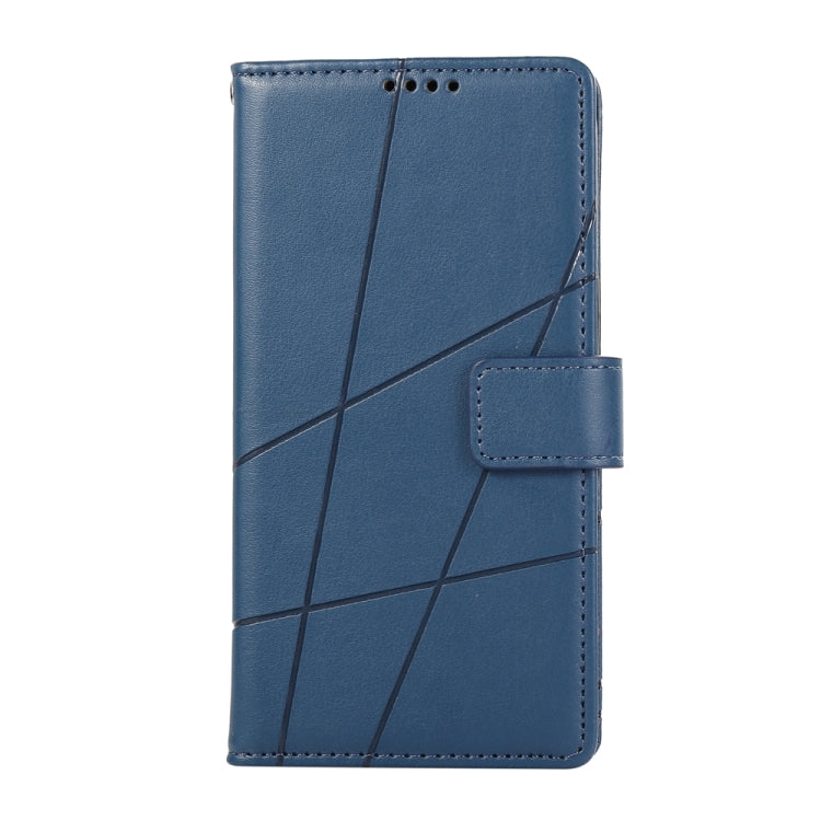 For Xiaomi Redmi A3 PU Genuine Leather Texture Embossed Line Phone Case(Blue) - Xiaomi Cases by PMC TechLife | Online Shopping South Africa | PMC TechLife | Buy Now Pay Later Mobicred