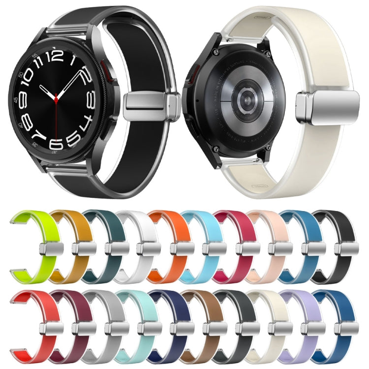 For Samsung Galaxy Watch6 / 5 / 4 Translucent Magnetic Silver Buckle Silicone Watch Band(Light Grey) - free shipping - PMc TechLife - Order now!