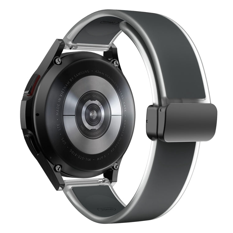 For Samsung Galaxy Watch6 / 5 / 4 Translucent Magnetic Black Buckle Silicone Watch Band(Space Grey) - free shipping - PMc TechLife - Order now!