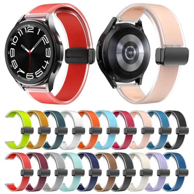 For Samsung Galaxy Watch6 / 5 / 4 Translucent Magnetic Black Buckle Silicone Watch Band(Space Grey) - free shipping - PMc TechLife - Order now!