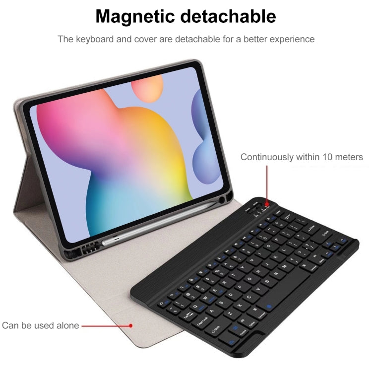 For Samsung Galaxy Tab A9+ Square Cap Bluetooth Keyboard Leather Case with Pen Slot(Pink) - free shipping - PMC TechLife - Order now!