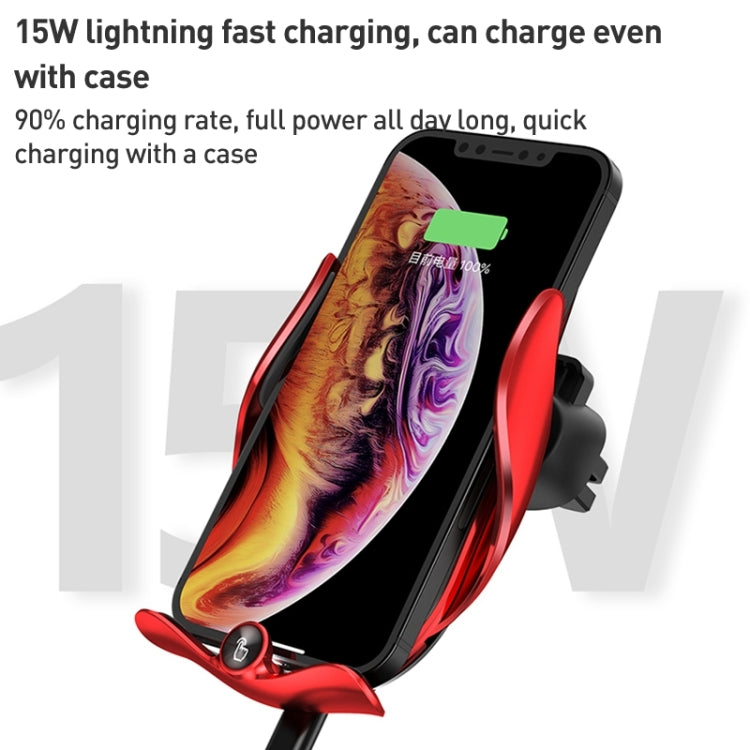 M3 Infrared lnduction Wireless Fast Charging Air Outlet Car Holder(Red) - free shipping - PMC TechLife - Order now!