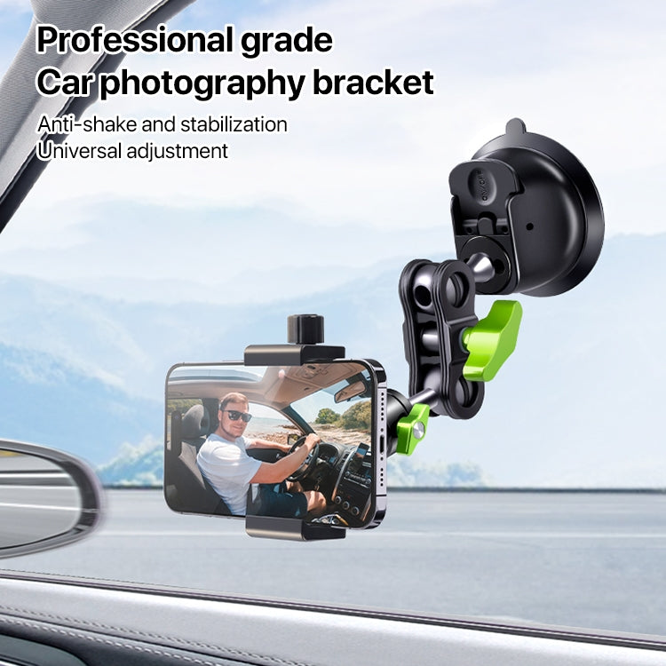 Single Suction Cup Pea Clamp Arm Holder 33cm with Elastic Phone Clamp - Car Holders by PMC Jewellery | Online Shopping South Africa | PMC Jewellery | Buy Now Pay Later Mobicred