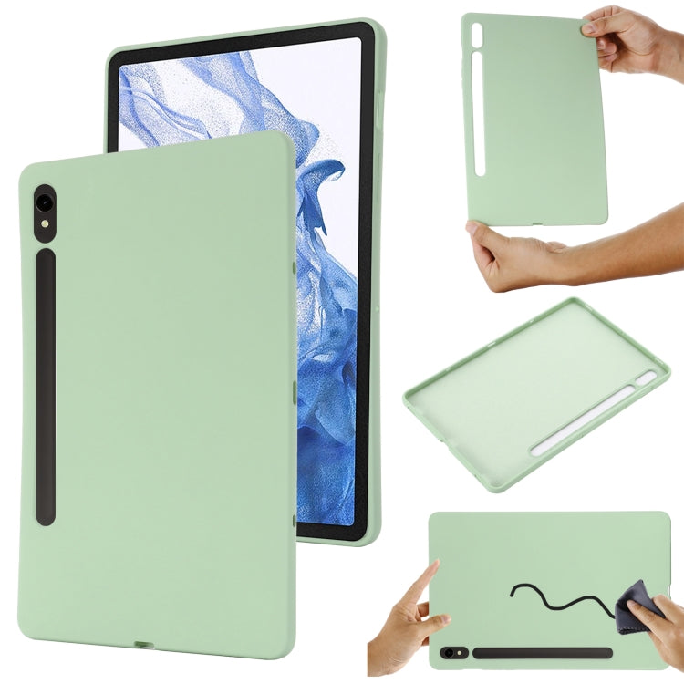 For Samsung Galaxy Tab S9 FE Pure Color Liquid Silicone Shockproof Tablet Case(Green) - free shipping - PMC TechLife - Order now!