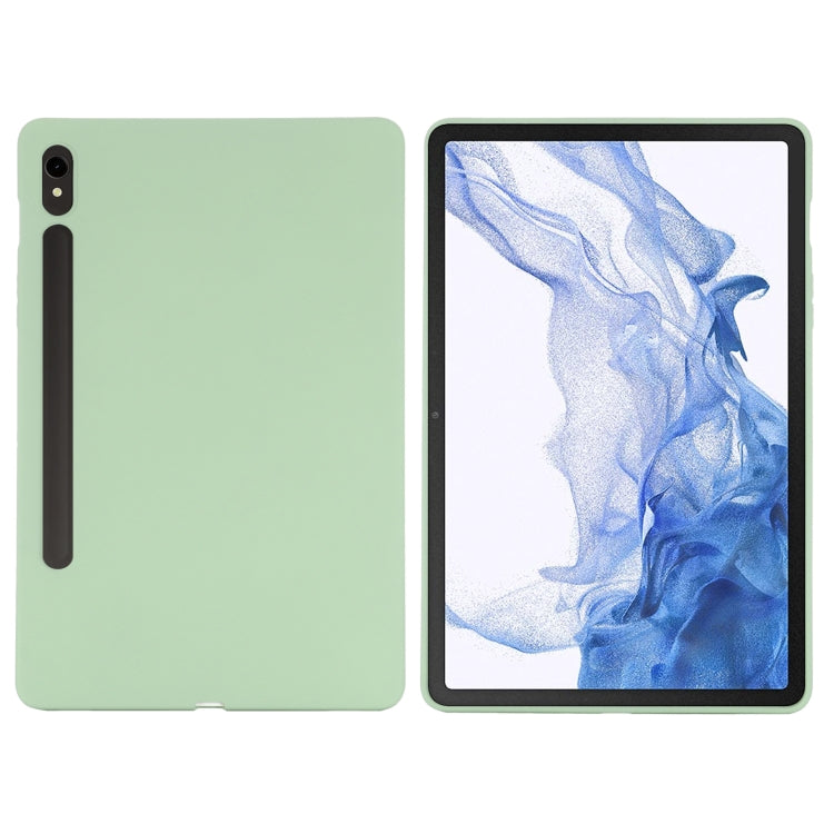 For Samsung Galaxy Tab S9 FE Pure Color Liquid Silicone Shockproof Tablet Case(Green) - Galaxy Tab S9 FE by PMC Jewellery | Online Shopping South Africa | PMC Jewellery