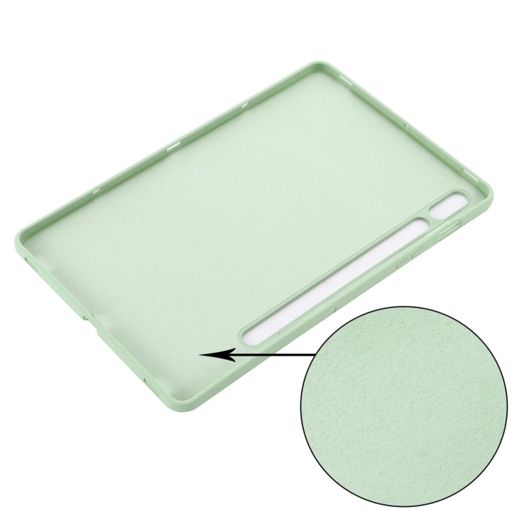 For Samsung Galaxy Tab S9 FE Pure Color Liquid Silicone Shockproof Tablet Case(Green) - free shipping - PMC TechLife - Order now!
