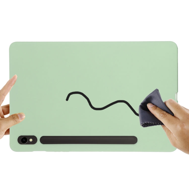 For Samsung Galaxy Tab S9 FE Pure Color Liquid Silicone Shockproof Tablet Case(Green) - free shipping - PMC TechLife - Order now!