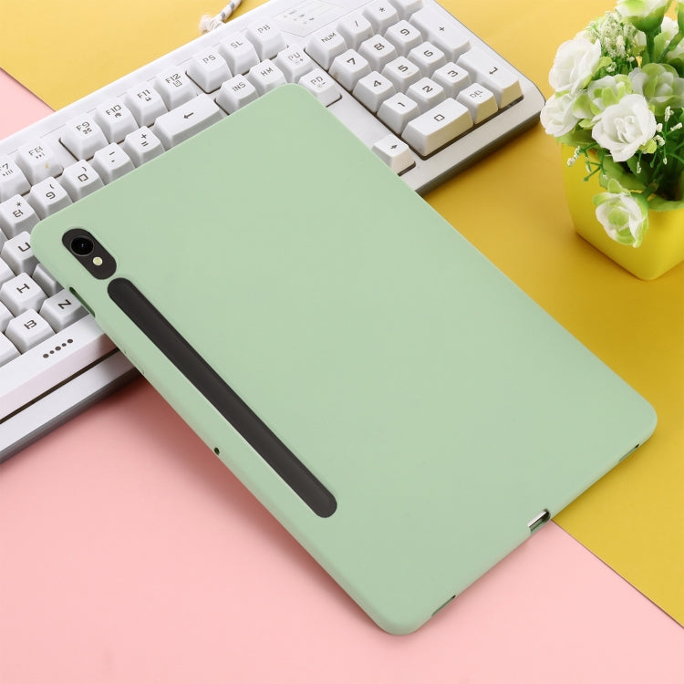 For Samsung Galaxy Tab S9 FE Pure Color Liquid Silicone Shockproof Tablet Case(Green) - free shipping - PMC TechLife - Order now!